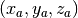 (x_a,y_a, z_a)