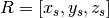 R=[x_s,y_s,z_s]